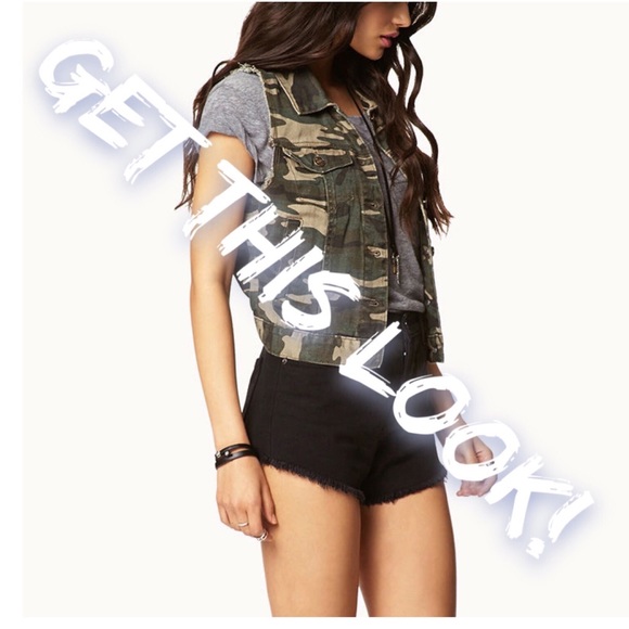 Camouflage Cropped Vest