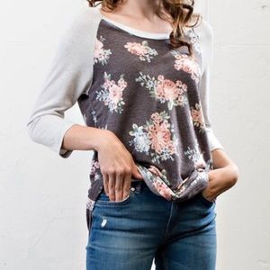 Floral 3/4 Sleeve Shirt