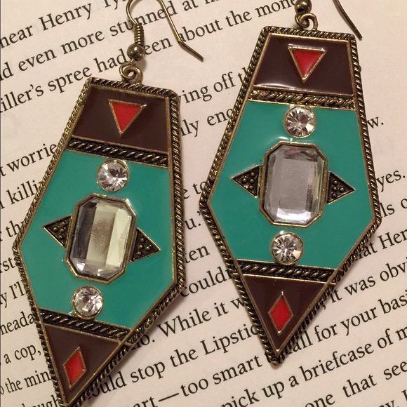 Boho turquoise earrings