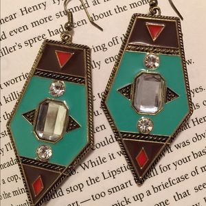 Boho turquoise earrings