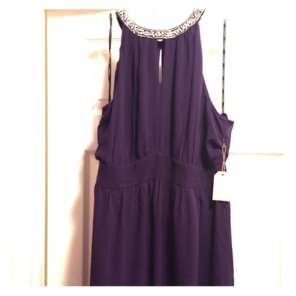 Plus size pearl embellished maxi dress