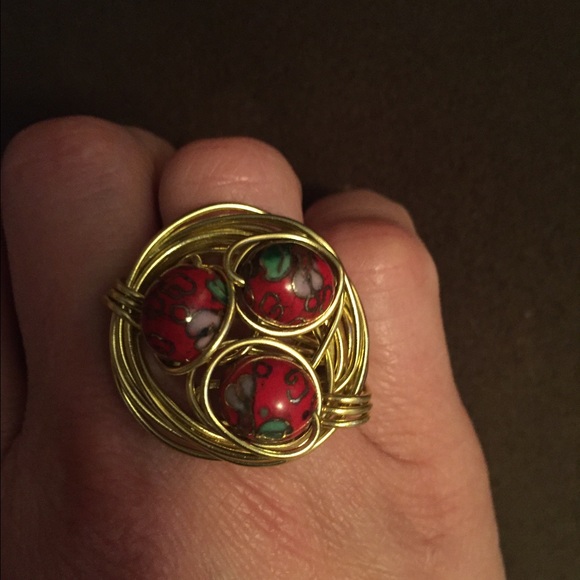 Custom made ring with Chinese stones