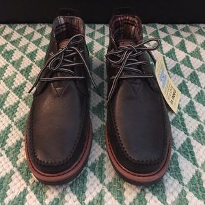 Men's black full grain leather ankle boot