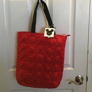 New! Red Mickey padded tote bag