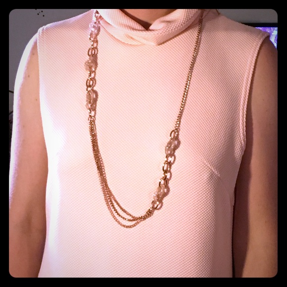 Betsy Johnson Necklace Rose Gold