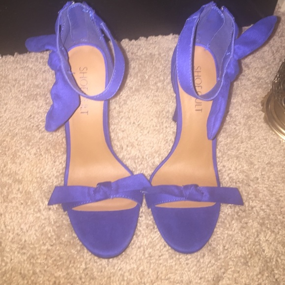 Nasty Gal "shoe cult" blue single sole heels