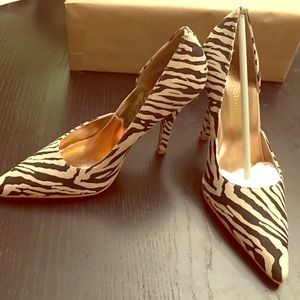 Colin Stuart Zebra print pumps. Never worn.