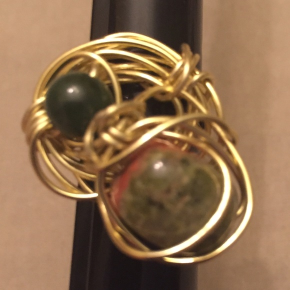 Custom made ring with stones