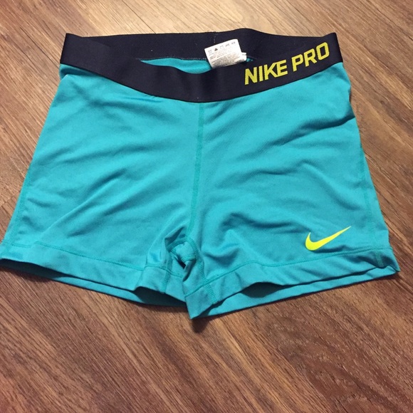 Teal blue green Nike pro compression spandex short