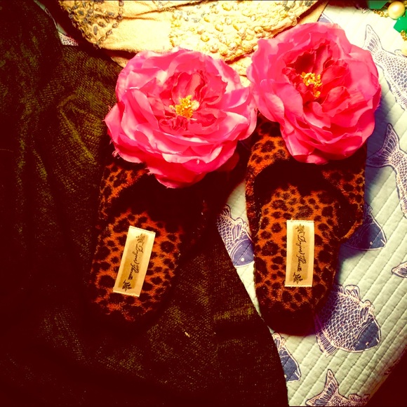 bonjour flervette cheetah rose slippers