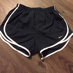 Navy blue Nike tempo track running shorts