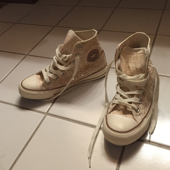 Gold Converse High Tops