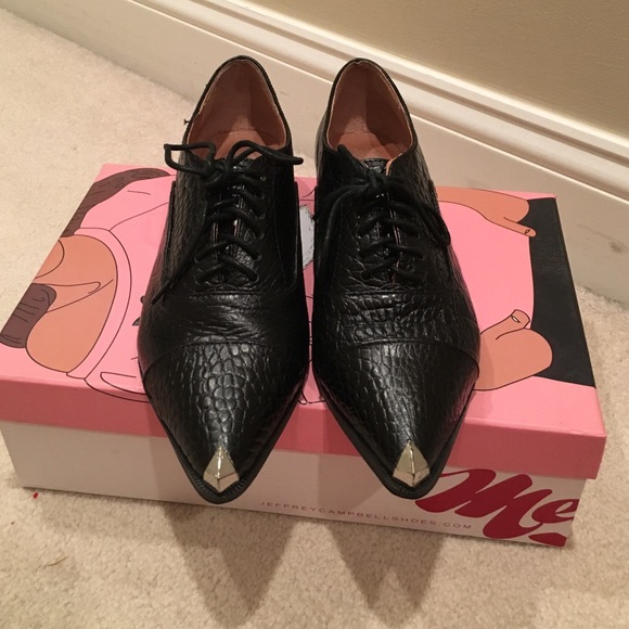 Jeffery Campbell Damone Croc Oxford size 7