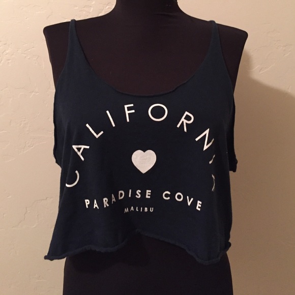 brandy melville navy crop top