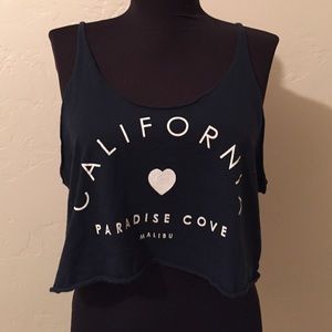 brandy melville navy crop top