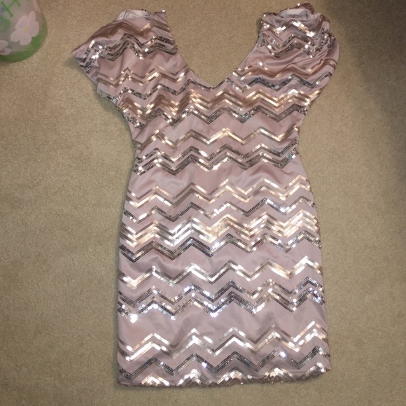 Pale pink cocktail dress