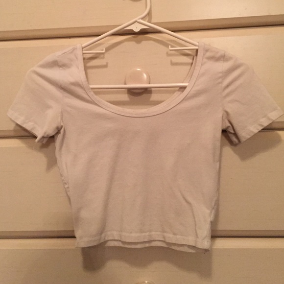 Forever21 white scoopneck crop top