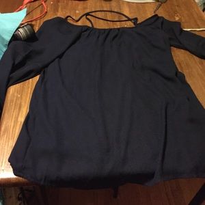 Navy blue off the shoulder dress/shirt