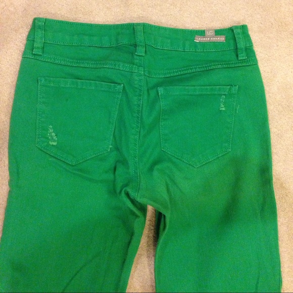 Lauren Conrad green skinny jeans