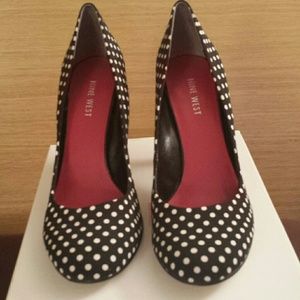 Nine West polka dot pumps