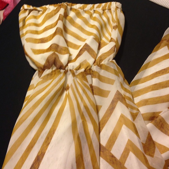 Gold and white maxi