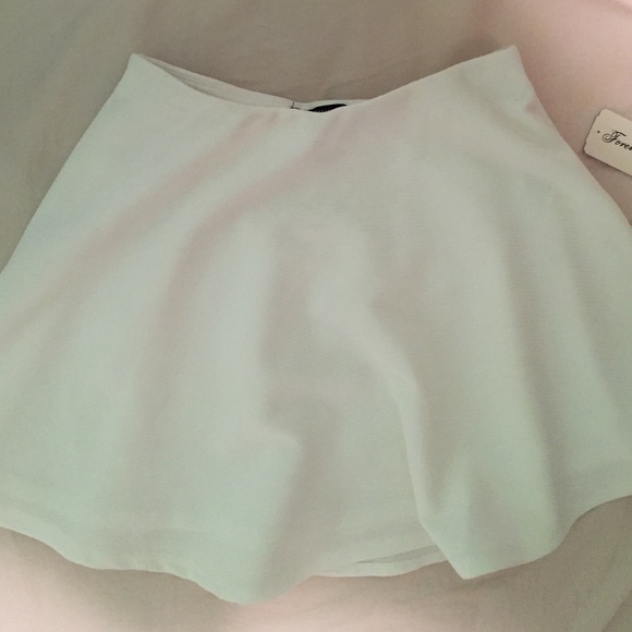 White skater skirt