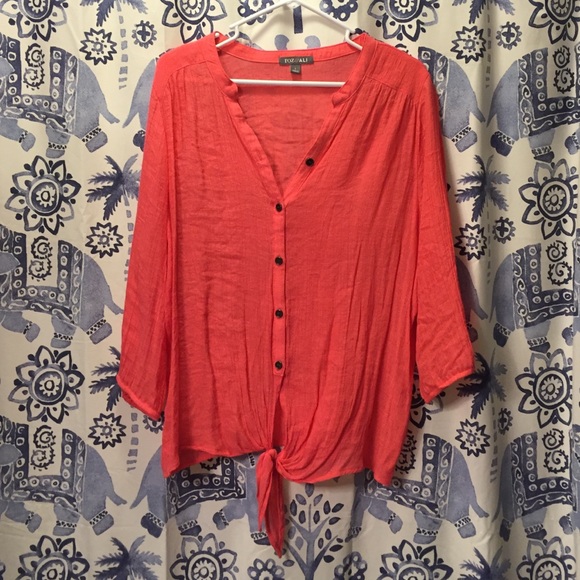 Light weight orangey blouse!!
