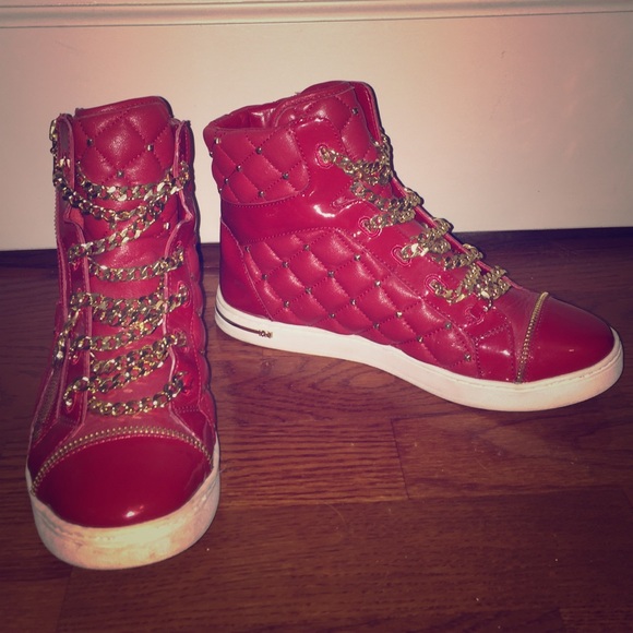 Red Michael Kors sneakers