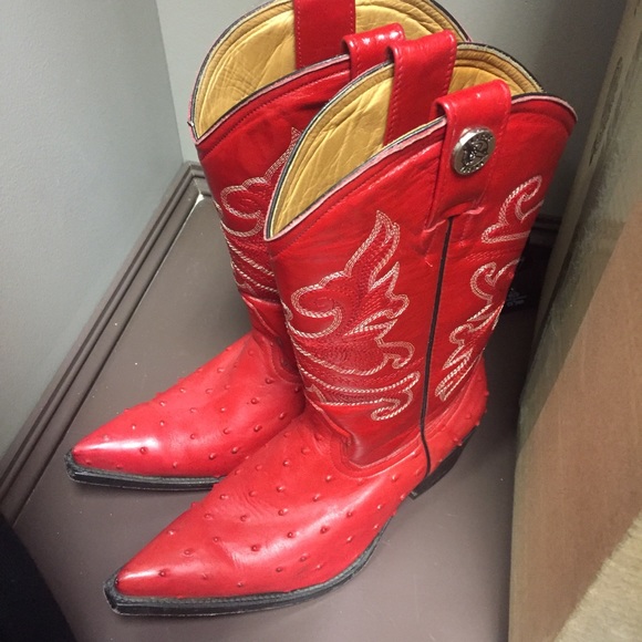 Custom Boots 7.5(size) Red and gently worn