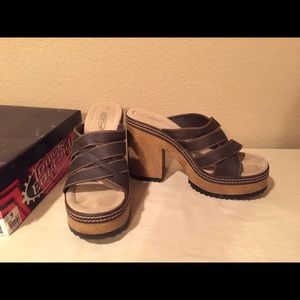 Leather platforms