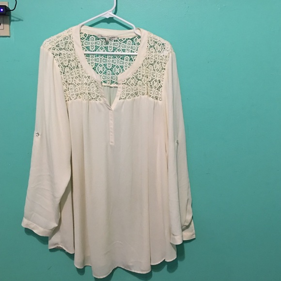 Cream Chiffon Blouse
