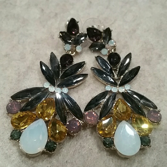 Purple Statement  Earrings