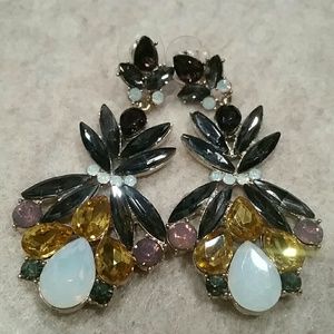 Purple Statement  Earrings