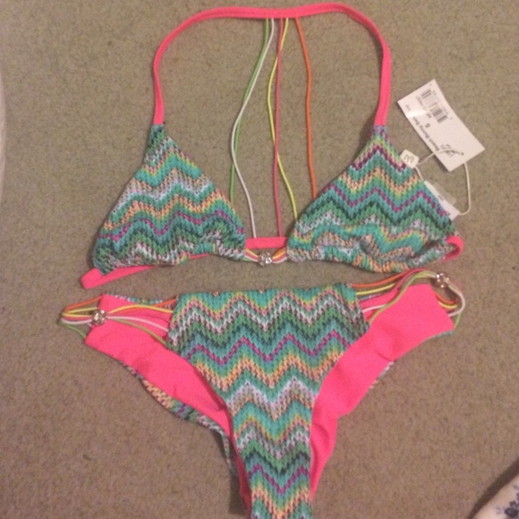 Chevron print bikini