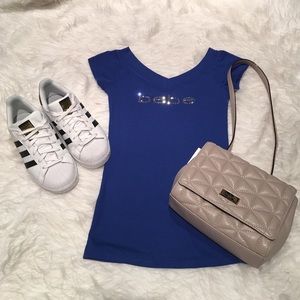 Blue BEBE Top S