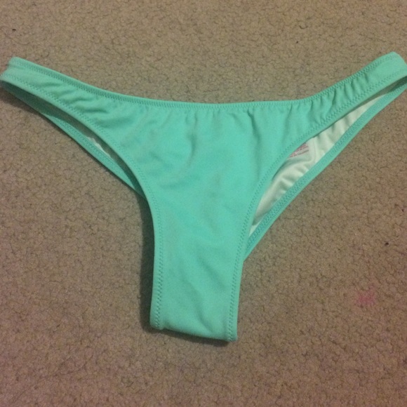 Mint green mini bikini bottoms