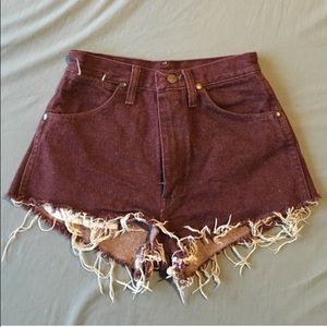 burgundy shorts