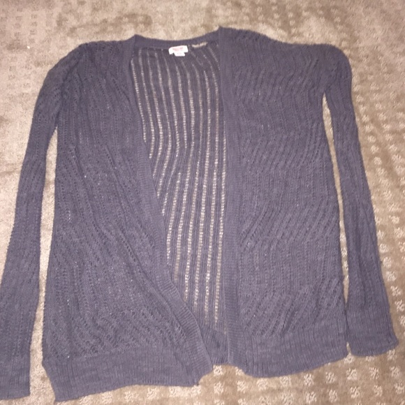 Grey crochet cardigan