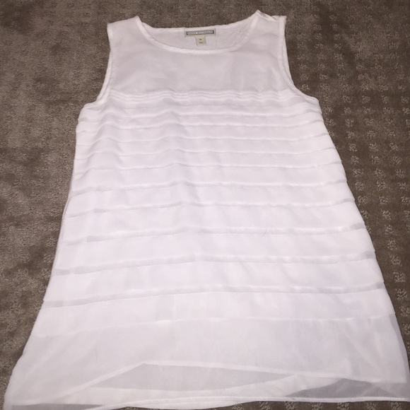 White ruffled blouse