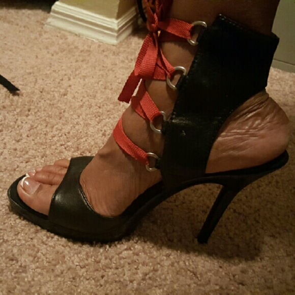 Leather heels