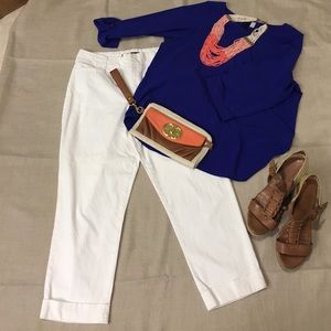 🎉🎉SALE🎉🎉 Nine West White Capris