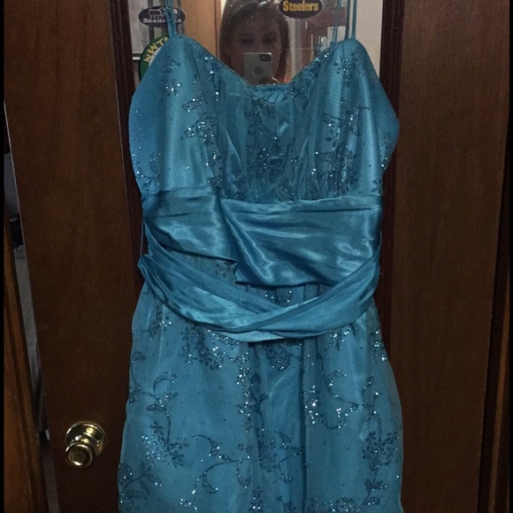 Light blue prom dress