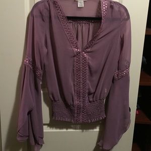 Purple dressy and stylish Arden B top