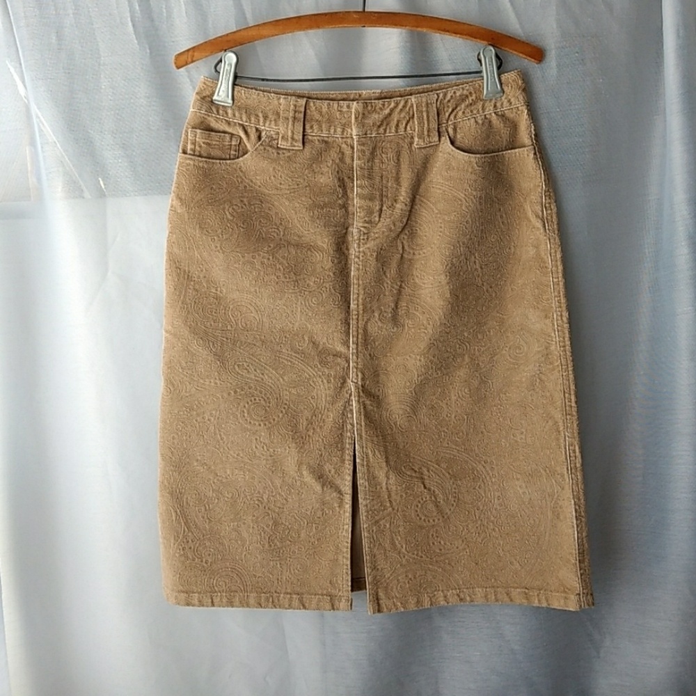 Corduroy Pencil Skirt