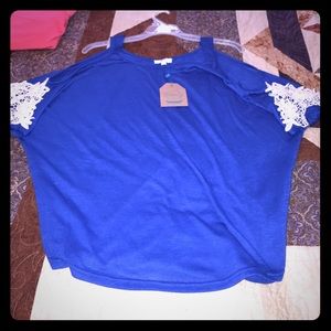 Blue boutique blouse