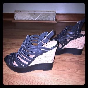 Black Boutique Wedges