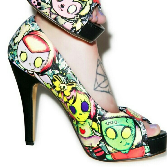 Iron Fist Cool Ghoul Peeptoe Platform Heels - Picture 2 of 2