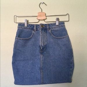 American apparel denim a line skirt