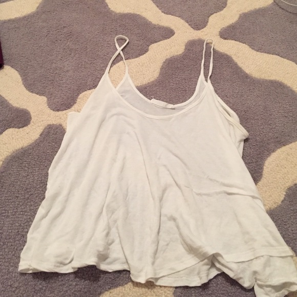 Plain white flowy tank top