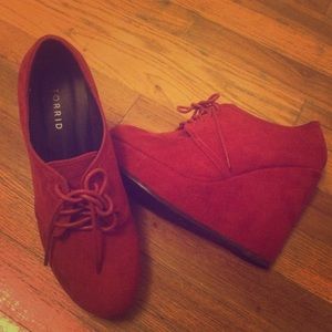 Torrid Red Wedge Bootie